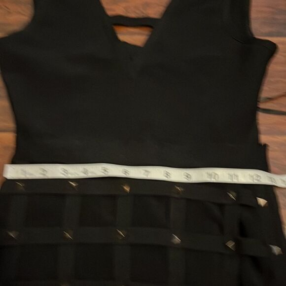 Bebe Black Sia Cage Bandage Embellished Dress - Picture 9 of 16